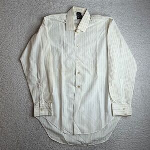 60s Peter England Bri-Nylon Striped  Shirt Great Britain paper thin cat eye